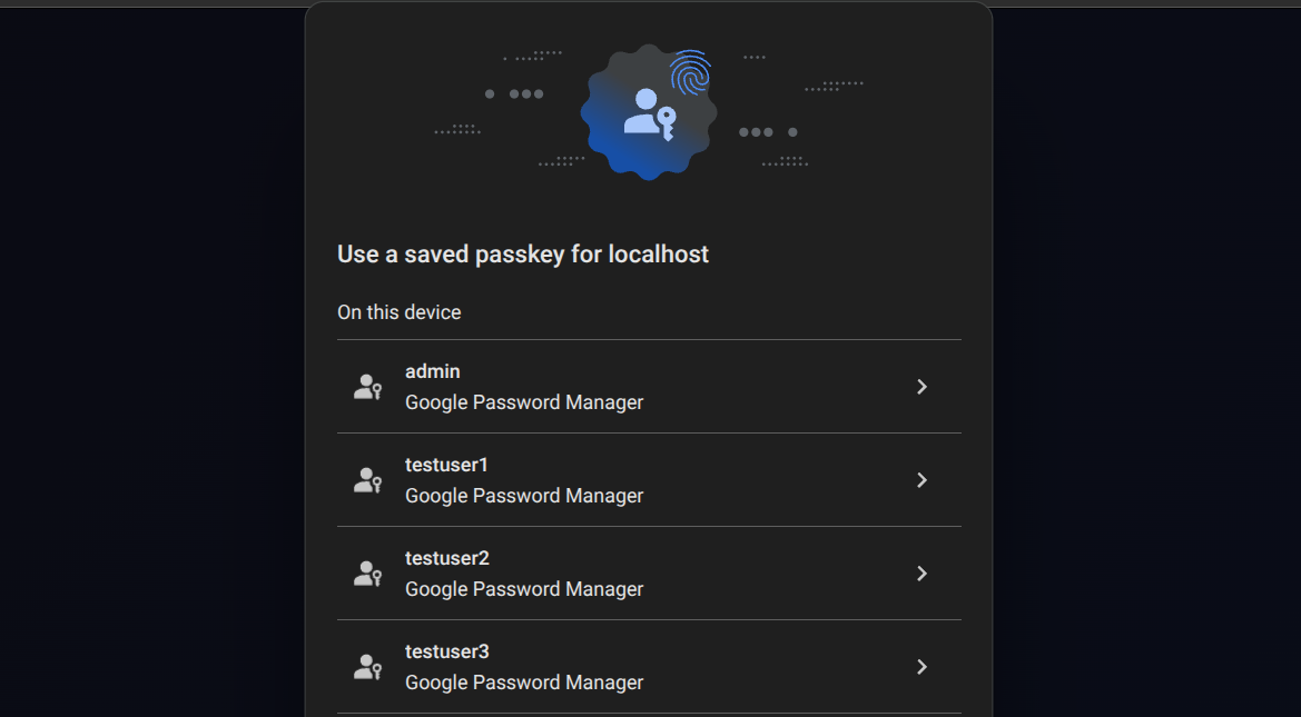 SAT Passkey Login Screen
